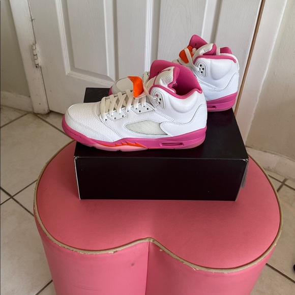 Nike Air Jordan 5 Retro GS Pinksinkle Orange White 440892-168 Sz 6Y Never worn - Picture 3 of 9